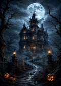 The Manor at the End of the Crooked Path Halloween and gothic horror wall print by PosterMe.shop
