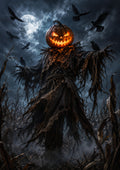 The Raven Scarecrow of the Dead Corn Halloween and gothic horror wall print by PosterMe.shop