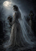 The Grave Bride of the Withered Roses Halloween and gothic horror wall print by PosterMe.shop