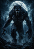 The Moon Beast of Blackwood Forest Halloween and gothic horror wall print by PosterMe.shop