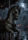 The Blood-Eyed Horse of the Dead Carnival Halloween and gothic horror wall print by PosterMe.shop