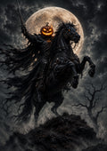 The Headless Rider of the Harvest Moon Halloween and gothic horror wall print by PosterMe.shop