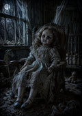 The Doll Queen of the Abandoned Nursery Halloween and gothic horror wall print by PosterMe.shop