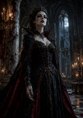 The Vampire Queen of the Crimson Cathedral Halloween and gothic horror wall print by PosterMe.shop