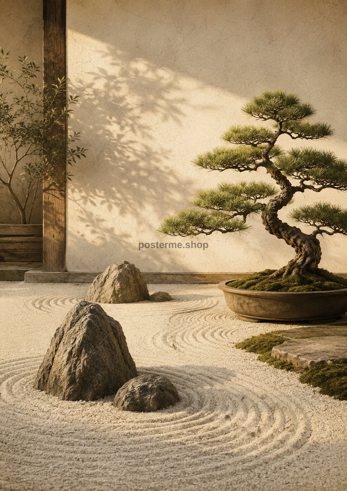 Tranquil Japanese Zen Garden Japanese-inspired art print by towelme