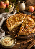 Spiced Apple Tart with Vanilla Cream food and kitchen wall print by PosterMe.shop