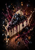 Blueberry Cheesecake Explosion dessert and bakery kitchen wall print by PosterMe.shop