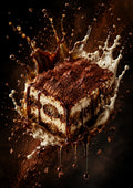 Tiramisu Coffee and Cocoa Burst dessert and bakery kitchen wall print by PosterMe.shop