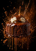Sticky Toffee Pudding Cascade dessert and bakery kitchen wall print by PosterMe.shop