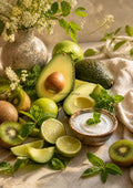 Avocado Kiwi and Lime Morning Bowl food and kitchen wall print by PosterMe.shop