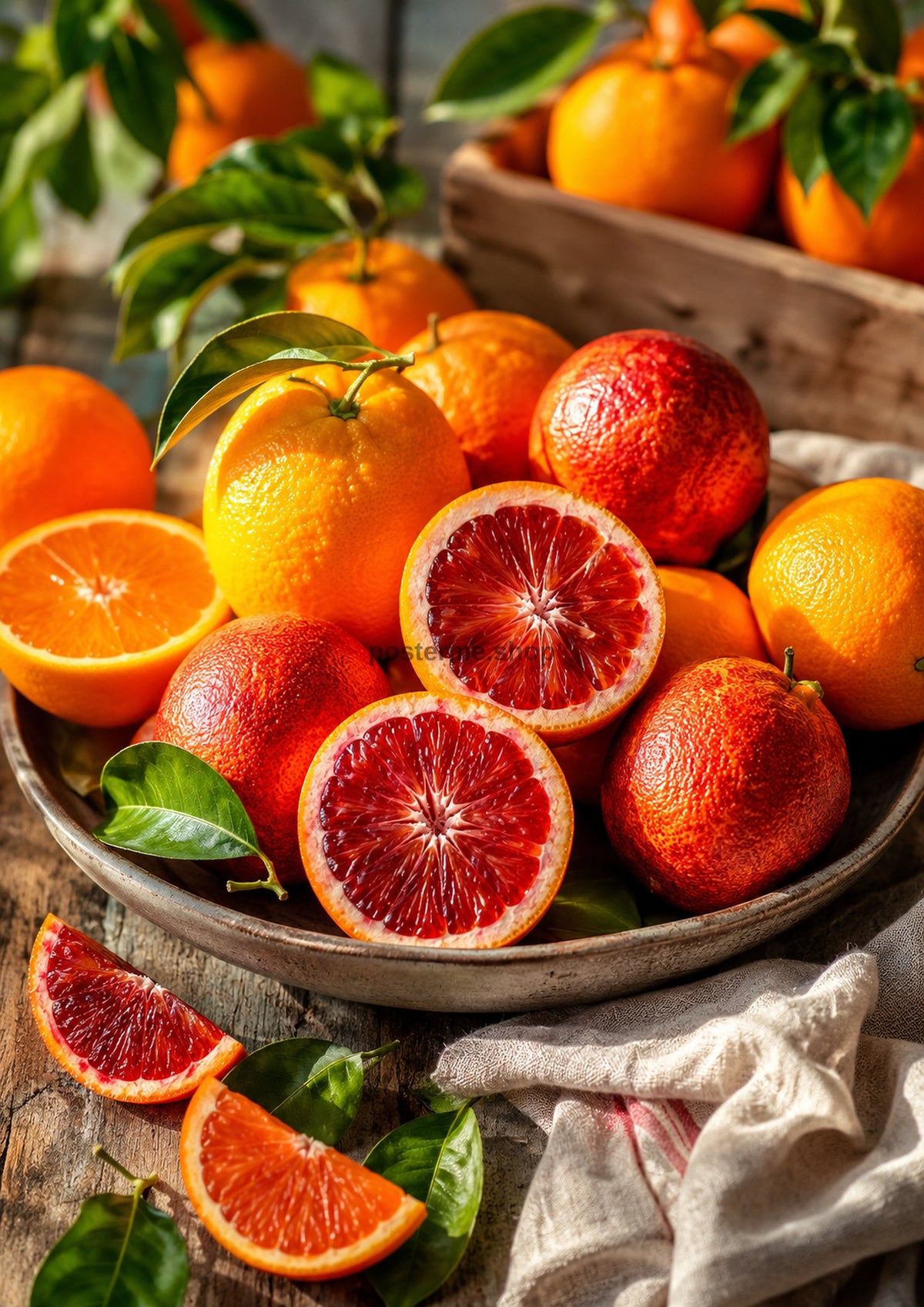 Blood Orange and Citrus Market Harvest food and kitchen wall print by PosterMe.shop