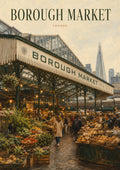 Borough Market Atmosphere London landmark art print by towelme