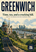 Greenwich: Time, Tea and Views London landmark art print by towelme
