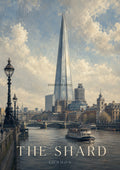 The Shard over the Thames London landmark art print by towelme