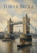 Tower Bridge over the Thames London landmark art print by towelme