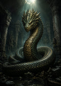 Basilisk Guardian of the Forgotten Vault mythical creature fantasy wall print by towelme