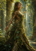 Dryad Queen of the Living Temple mythical creature fantasy wall print by towelme