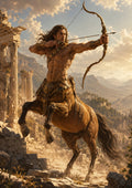 Centaur Archer of the Golden Valley mythical creature fantasy wall print by towelme