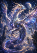 Celestial Dragon of the Shattered Heavens mythical creature fantasy wall print by towelme