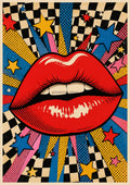 Pop Art Lips Explosion pop art art print by towelme