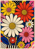 Bold Pop Art Floral Bouquet pop art art print by towelme