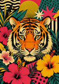Tropical Pop Art Tiger pop art art print by towelme