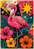 Tropical Pop Art Flamingo pop art art print by towelme
