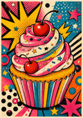 Giant Cupcake Pop Art Explosion pop art art print by towelme
