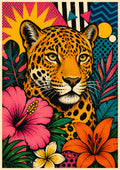 Retro Leopard Tropical Pop Art pop art art print by towelme
