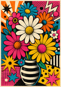 Vibrant Pop Art Floral Explosion pop art art print by towelme