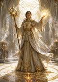 Divine Light in the Temple fantasy RPG character wall print by PosterMe.shop