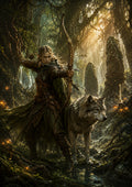 Elven Archer in Enchanted Woodland fantasy RPG character wall print by PosterMe.shop