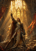 Knight of the Sunlit Cathedral fantasy RPG character wall print by PosterMe.shop