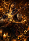 The Bard's Enchanted Melody fantasy RPG character wall print by PosterMe.shop
