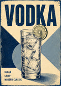 Vodka Clean Crisp Modern Classic spirits and bar art print by towelme