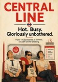 Central Line: Surviving the Heatwave London Underground art print by towelme