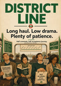 District Line: Slow Journey, Peaceful Ride London Underground art print by towelme