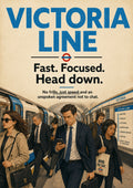 Victoria Line: Focused Commuters London Underground art print by towelme