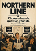 Northern Line: Choose Your Path London Underground art print by towelme