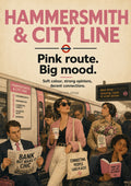 Hammersmith & City Line Retro Commute London Underground art print by towelme