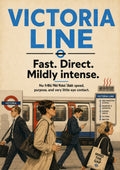 Victoria Line Retro Commute London Underground art print by towelme