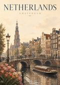 Amsterdam Canal at Golden Hour world travel art print by towelme