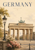 Berlin and the Brandenburg Gate world travel art print by towelme