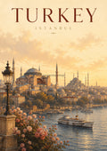 Istanbul at Sunset world travel art print by towelme