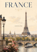 Paris in Vintage Elegance world travel art print by towelme