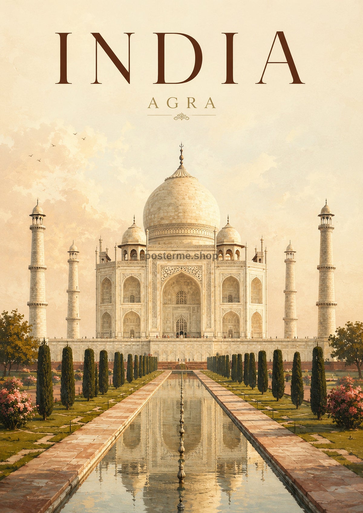 Taj Mahal at Dawn world travel art print by towelme