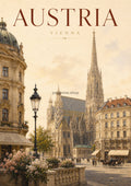Vienna Elegance in Golden Light world travel art print by towelme