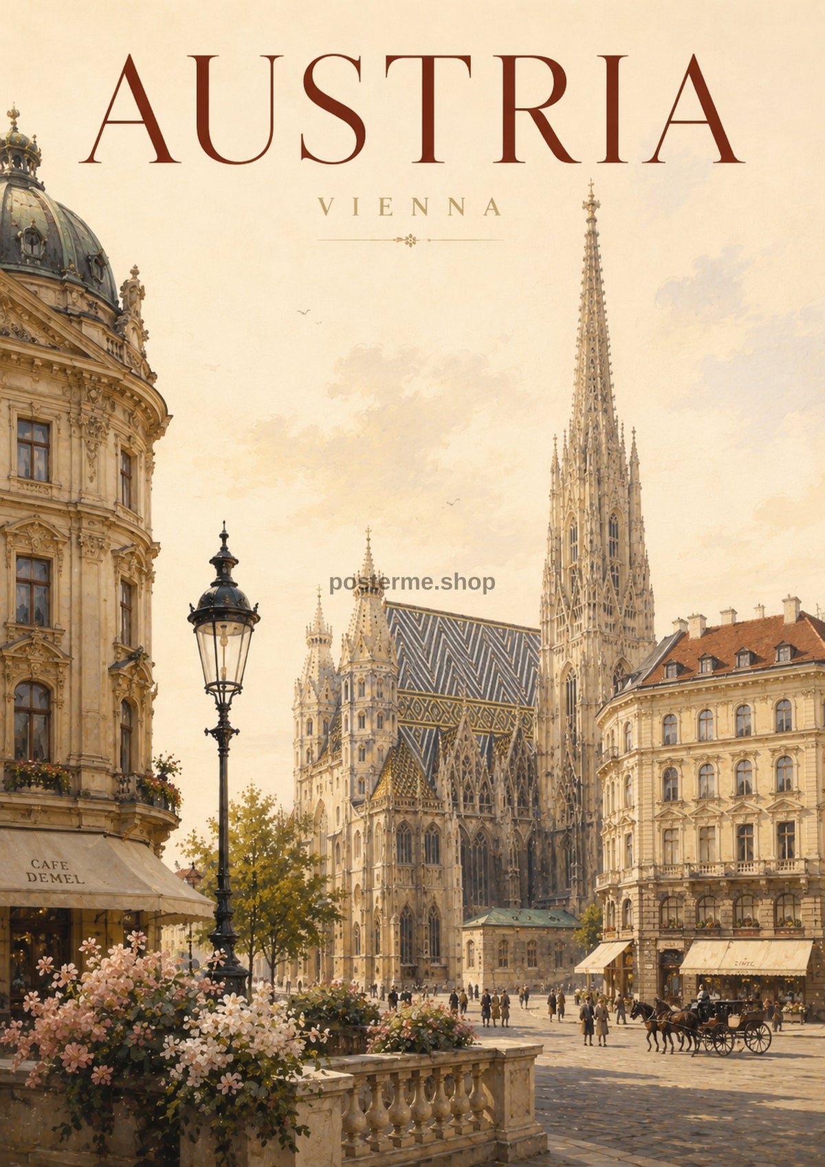 Vienna Elegance in Golden Light world travel art print by towelme