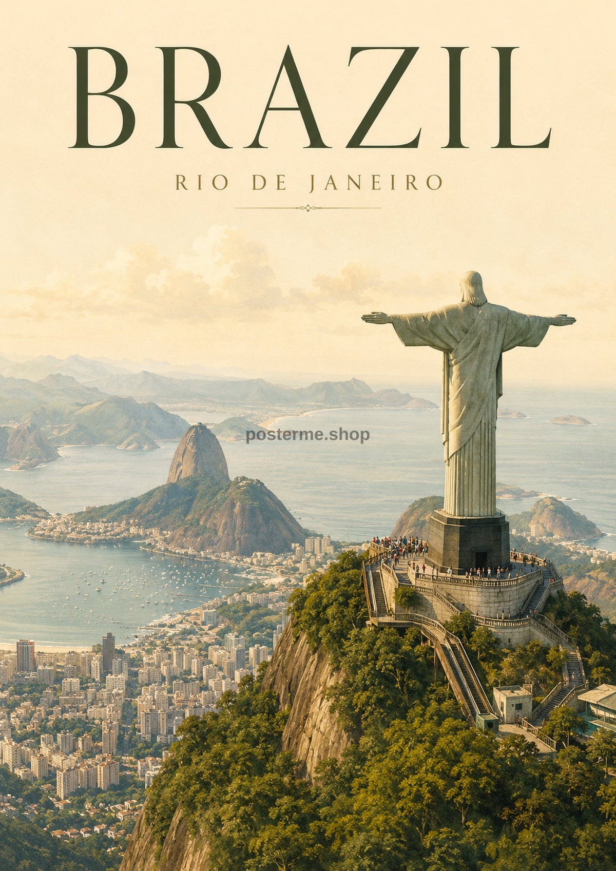 Rio de Janeiro from Christ the Redeemer world travel art print by towelme