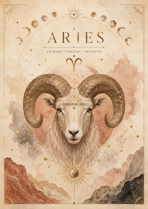 Aries Celestial Zodiac celestial zodiac art print by towelme